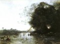 French Le Marais Au Grand Arbre plein air Romanticism Jean Baptiste Camille Corot